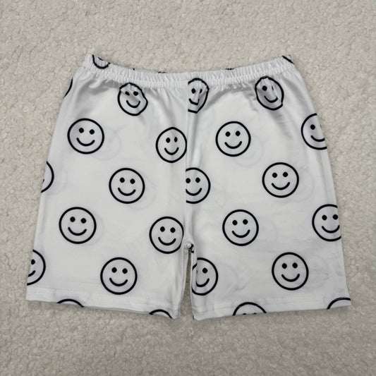 RTS SALES NO MOQ White Smiley Face Boy Shorts