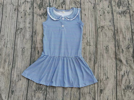 Custom moq 8 eta 6-8weeks baby girl clothes striped short sleeve dress-25.9.26