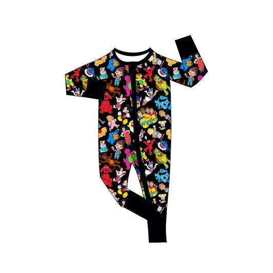 Custom moq 3 eta 7/8week moq 5 eta /4/5week cartoon love Long Sleeve Romper