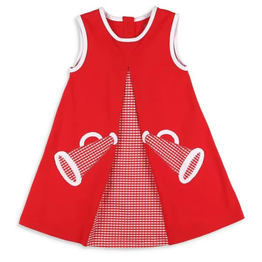 custom moq 3 eta 6-7weeks baby girls clothes red sleeveless Dress