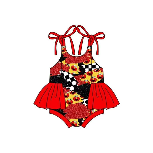 custom moq 5 eta 6-7 weeks red suspender summer romper