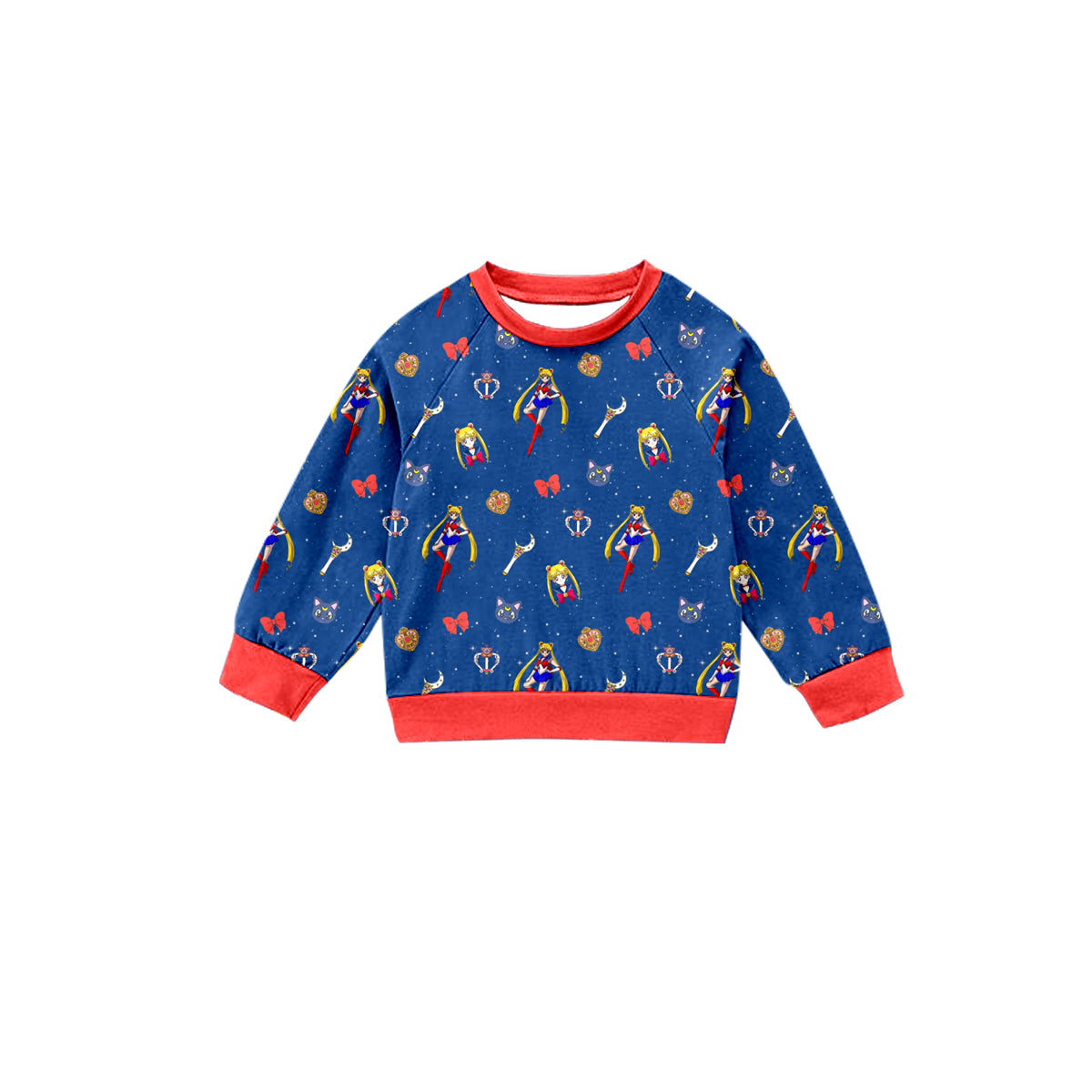 Custom moq 3 MIX SIZE eta 7/8week moq 5 eta /4/5week Boys and Girls Cartoon Long Sleeve Top