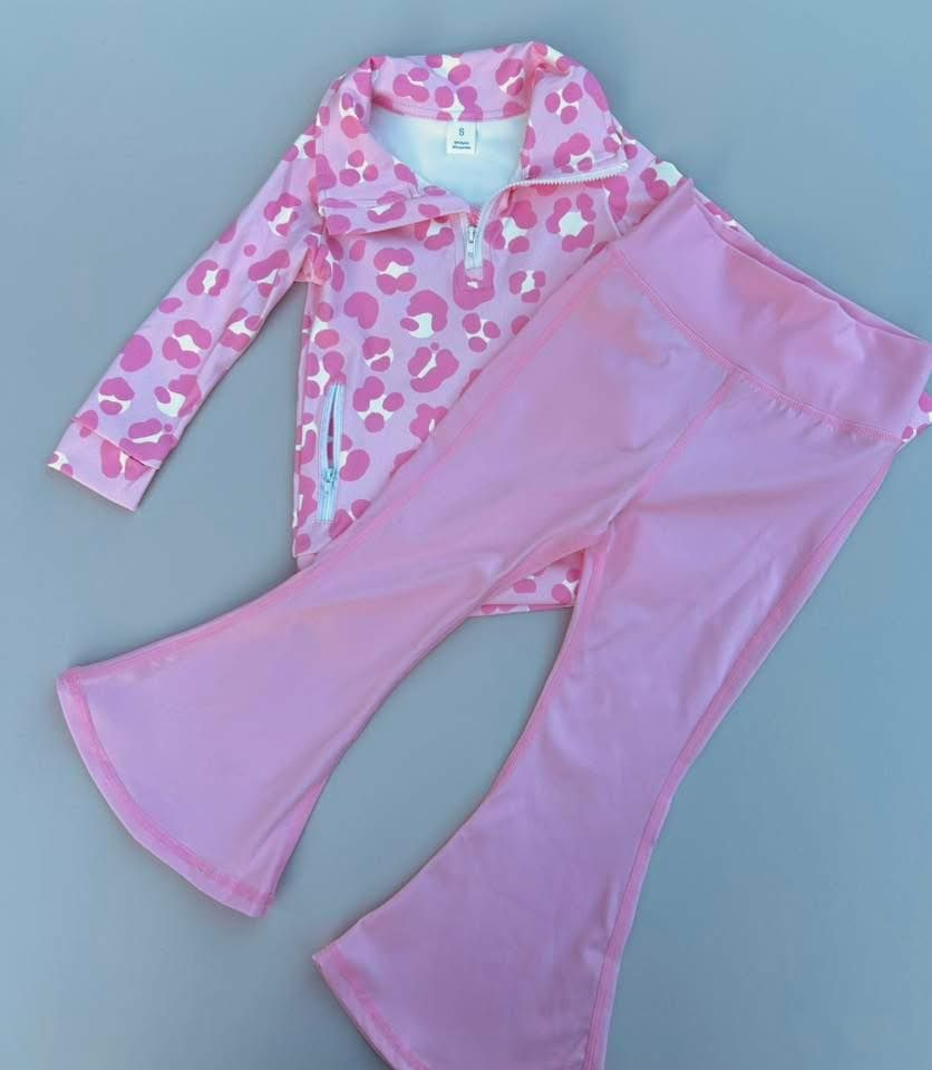 RTS NO MOQ（In Stock) Floral Leopard Print Yoga Set