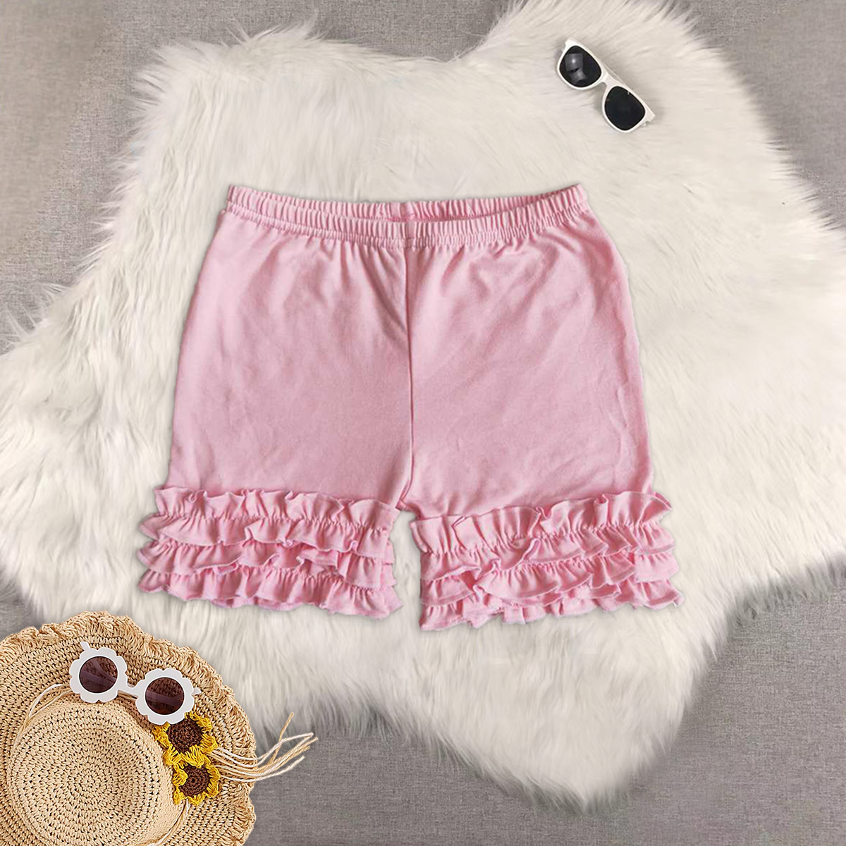RTS NO MOQ baby girl clothes summer lace shorts