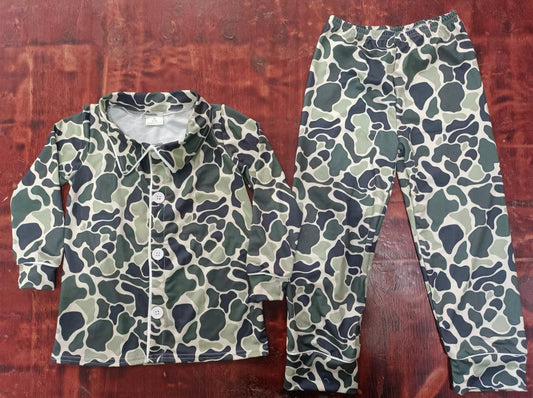 custom moq 5 eta 5weeks mix size boys clothes camouflage long Sleeve pants Suit