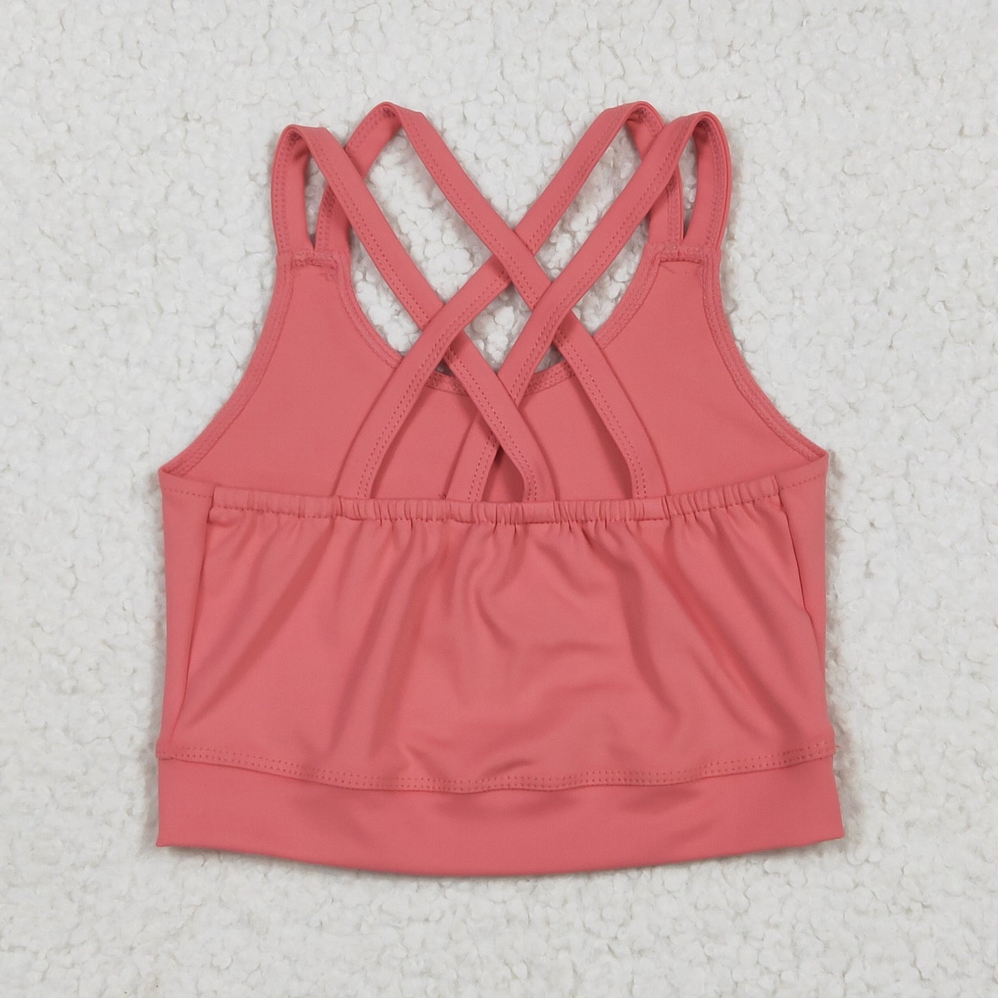RTS NO MOQ GT1004 Pure coral red camisole yoga top