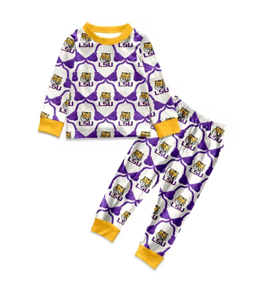 Custom moq 3 eat about 6/8weeks moq 5 eta 5/6weeks boys purple long sleeve and long pants pajamas set