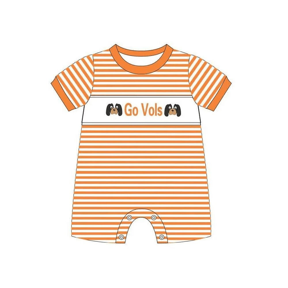 Deadline July 5th close custom no moq eta 6-7week go  vols boys  romper