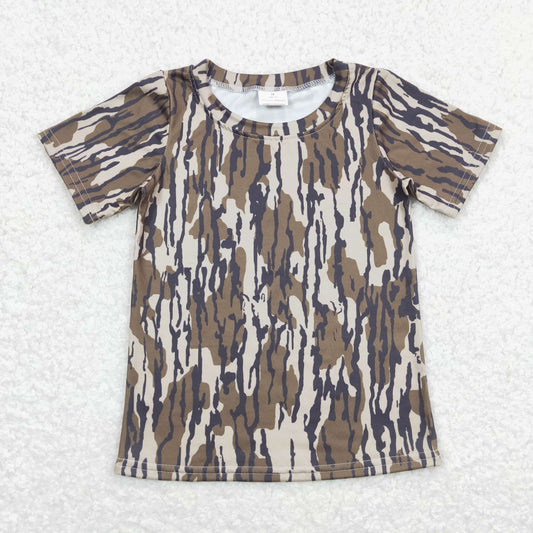 BT0623 Camouflage Army Green Short Sleeve Top