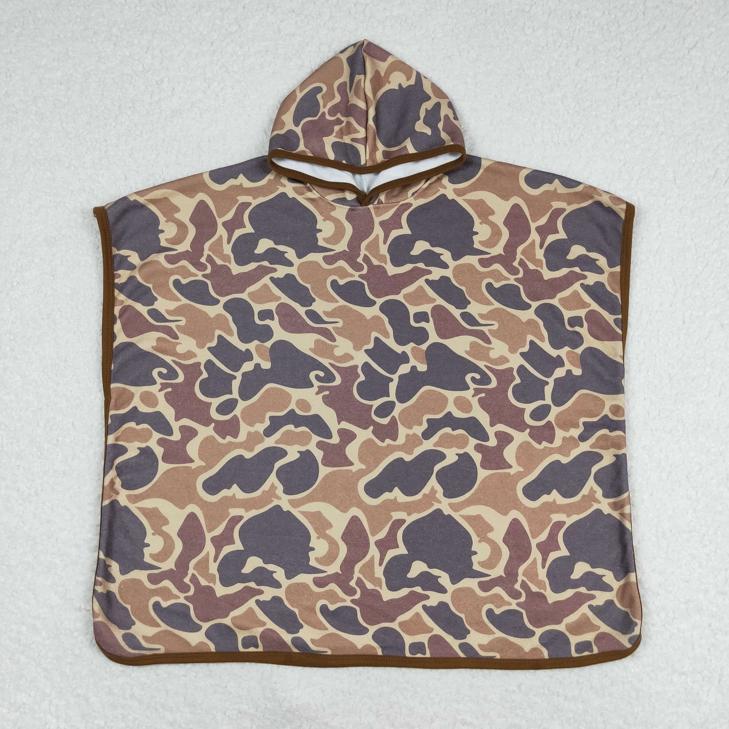 rts no moq baby newborn S0325 Brown camouflage hooded bathrobe