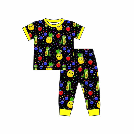 Custom summer baby pajamas pineapple short-sleeved trousers pajamas fruit