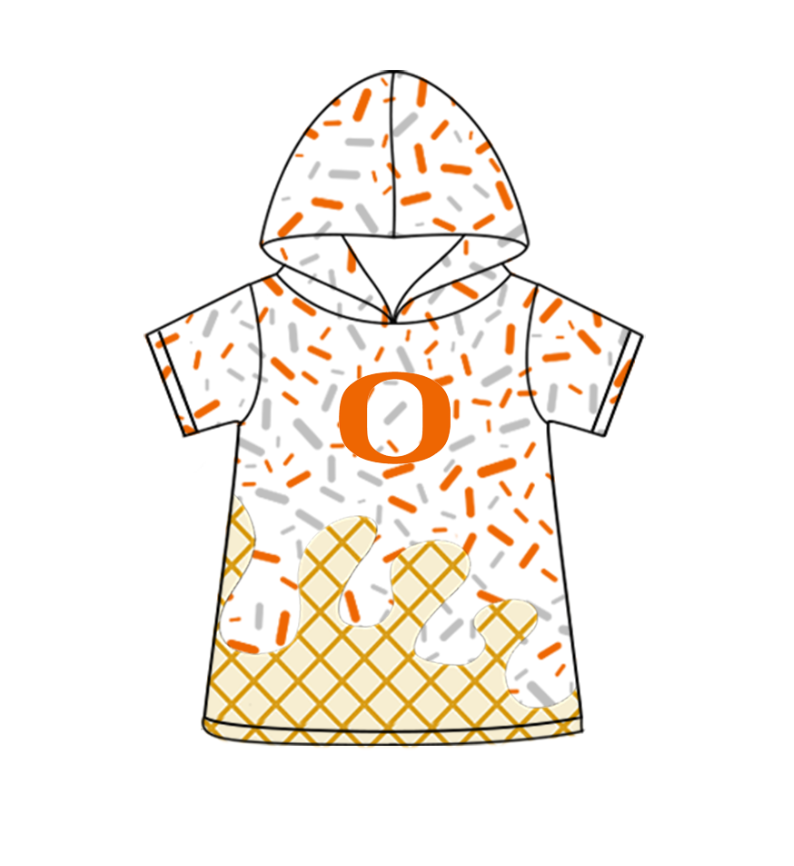 custom moq 3 eta 6-8weeks adult and kids clothes team hooded short sleeve top