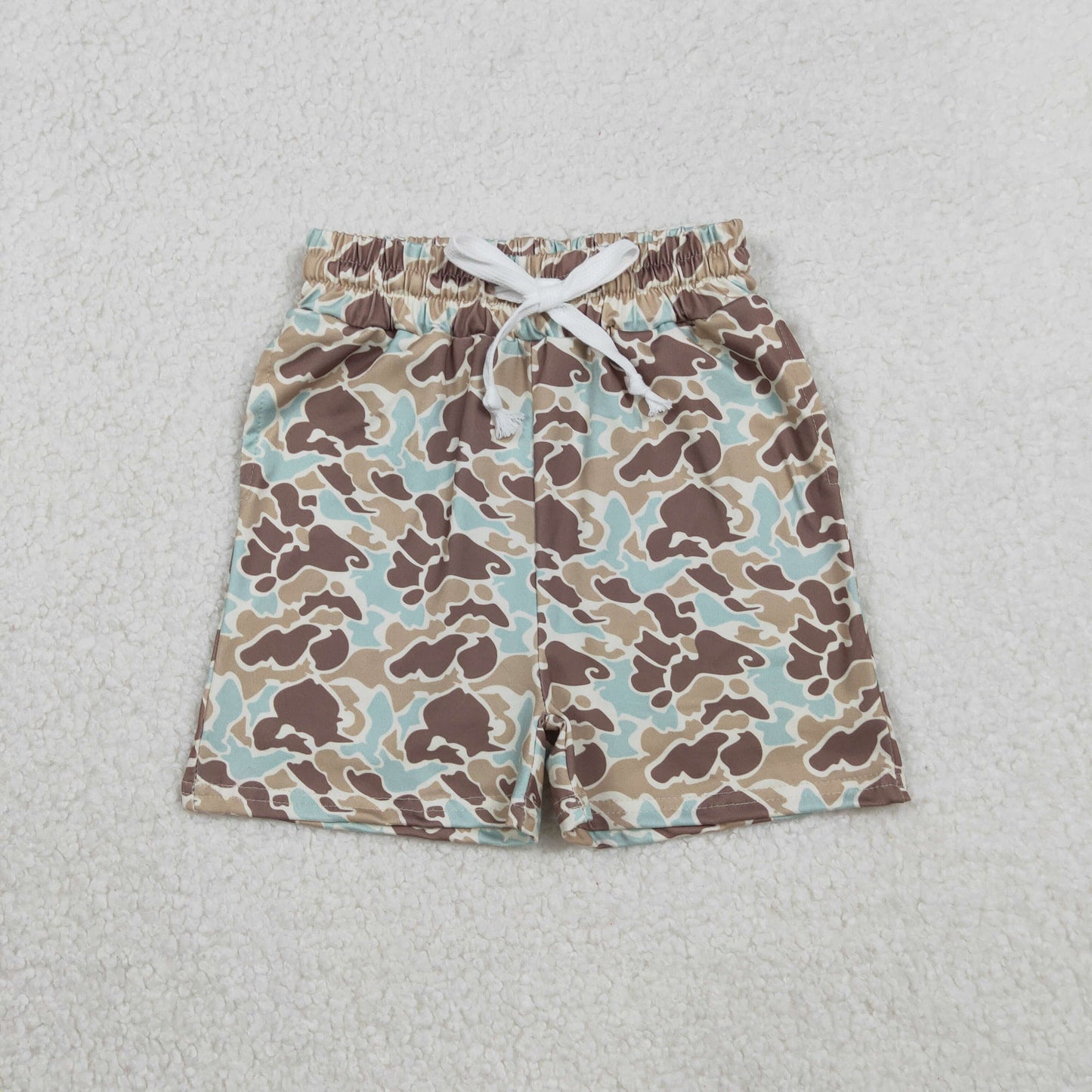 RTS NO MOQ（In Stock) SS0697 Blue-green-brown camouflage shorts