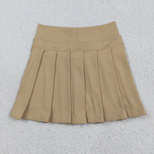 RTS NO MOQ（In Stock ) GLK0123 Solid khaki yoga skirt
