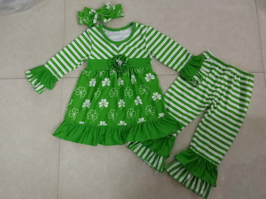 moq 5 custom four leaf clover St. Patrick's Day ready to ship clothing