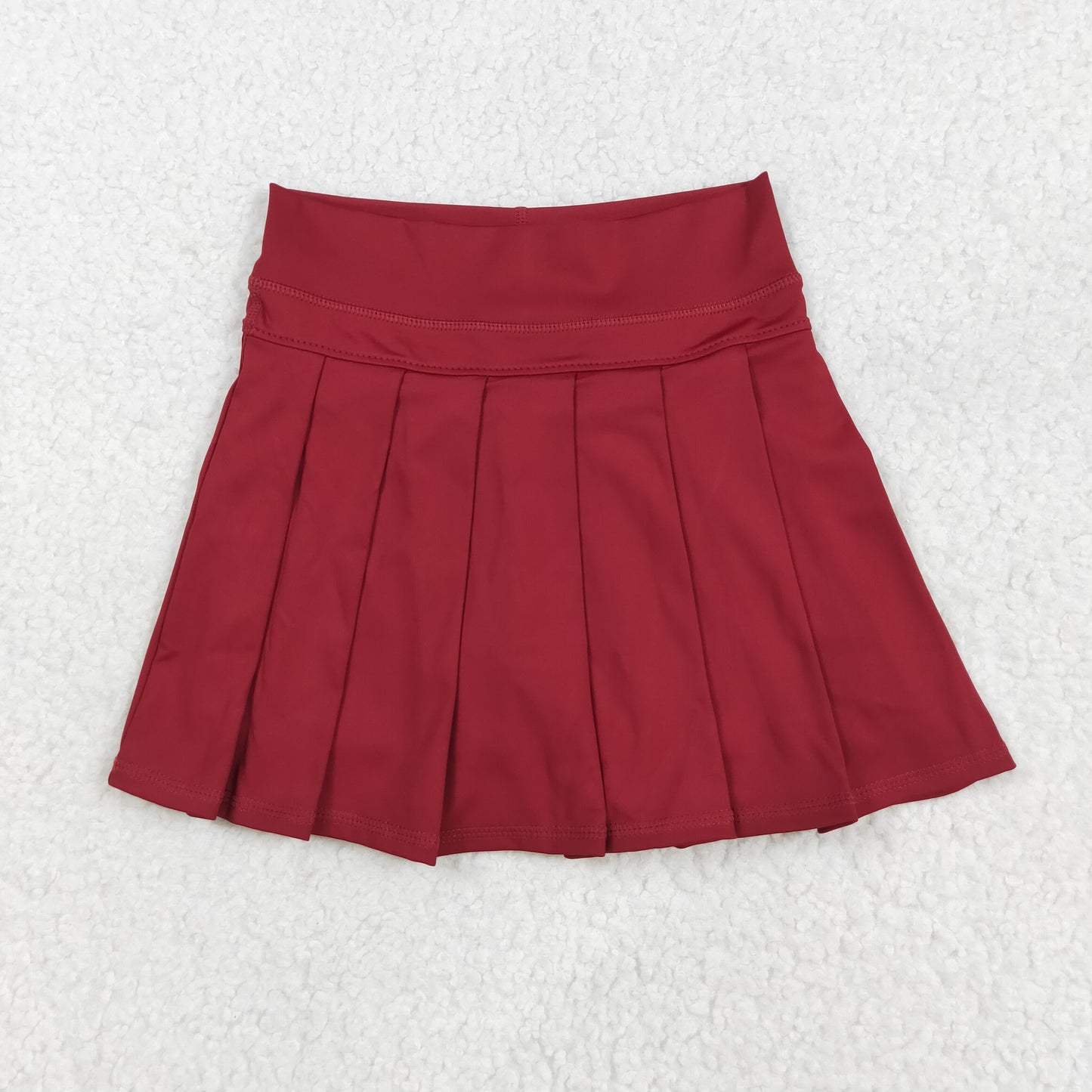 RTS NO MOQ（In Stock) GLK0124 Plain dark red yoga skirt