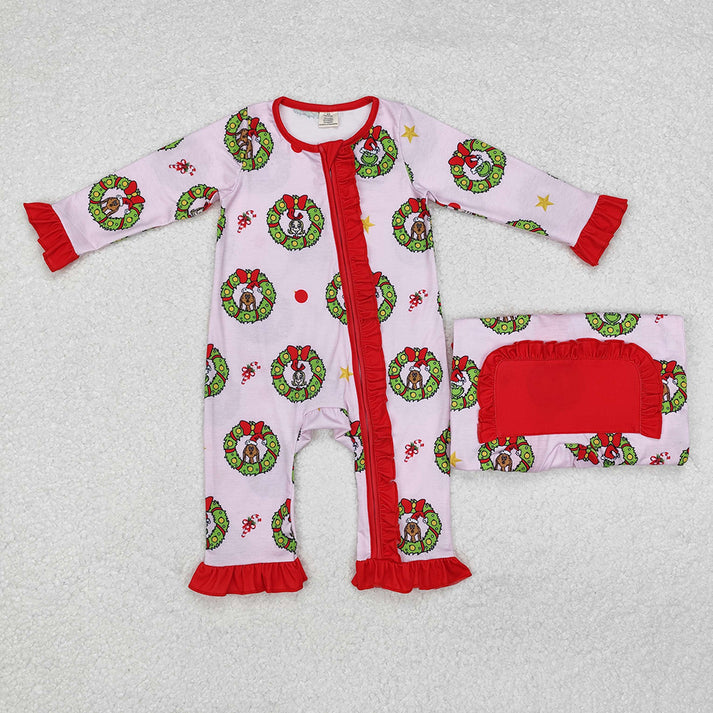 RTS NO MOQ Baby Girls Christmas long-sleeved trousers suit & romper