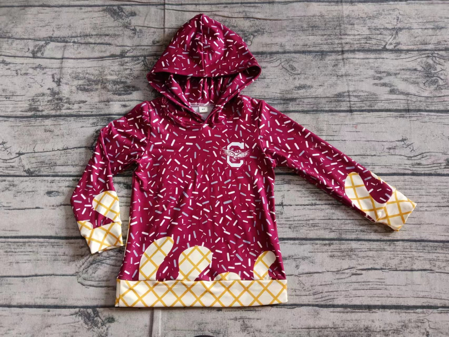 custom moq 3 eta 6-8weeks adult and kids clothes team hooded long sleeve top