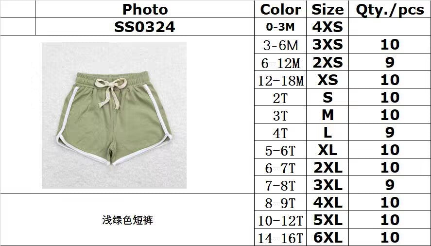 SS0324 light green shorts