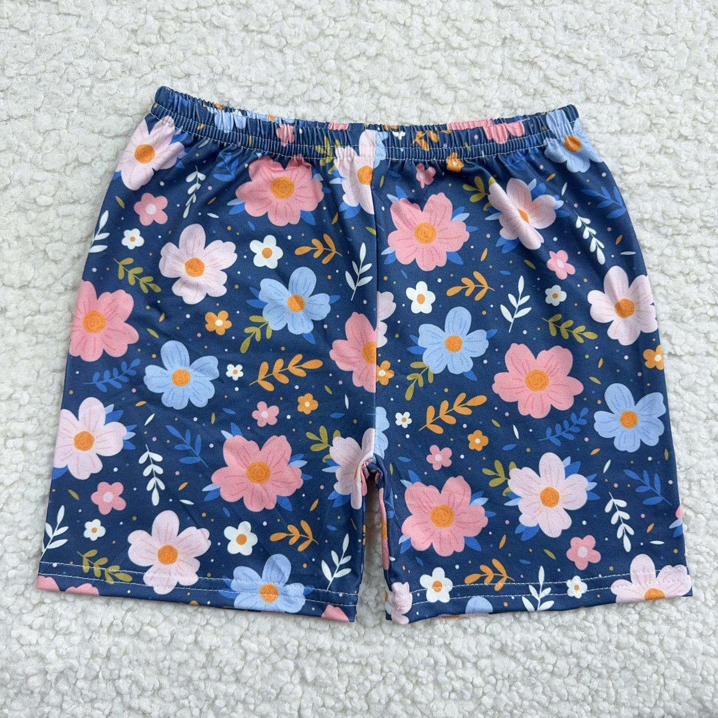 RTS SALES NO MOQ Dark blue floral shorts