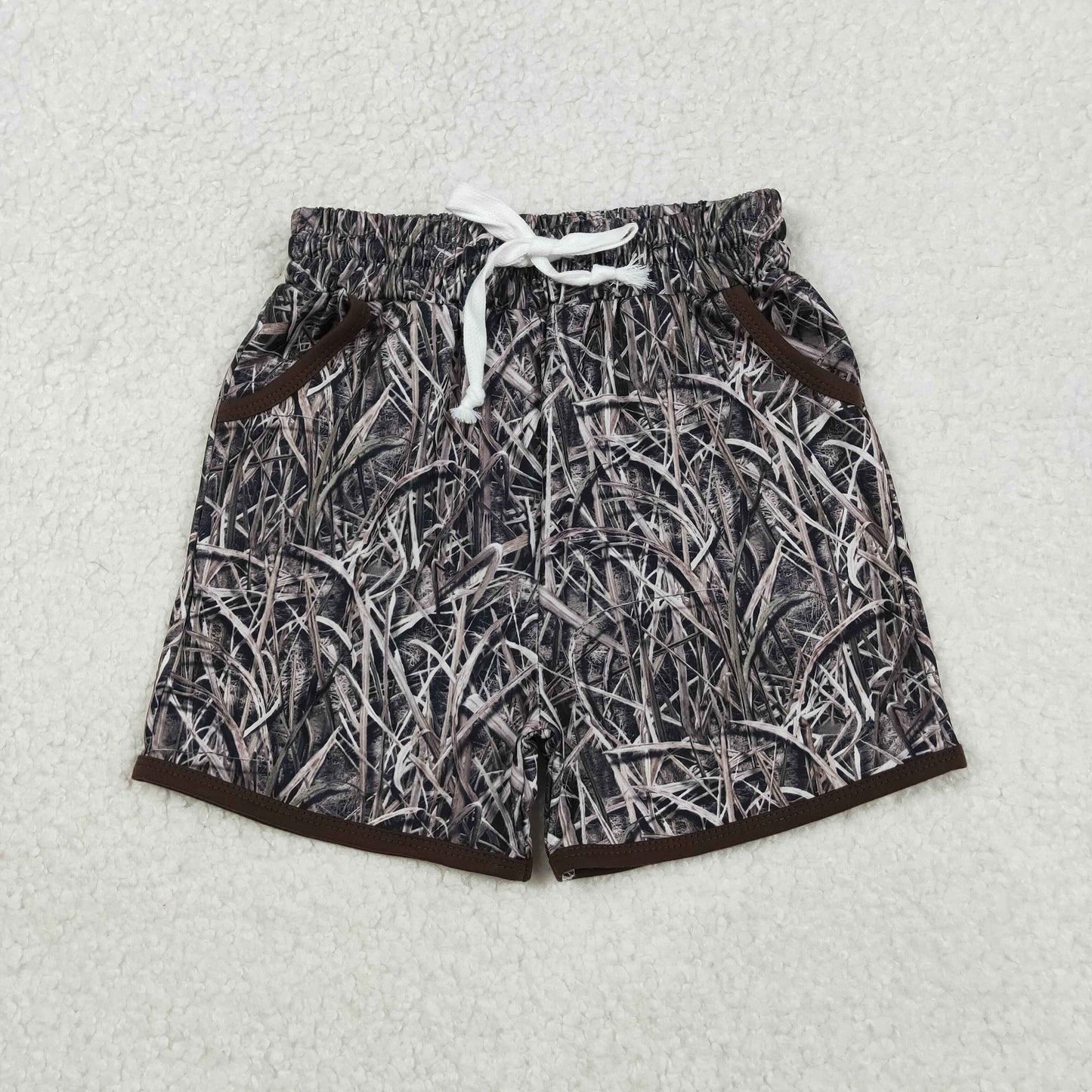 RTS NO MOQ（In Stock) SS0674 Jungle Dry Grass Leaf Shorts