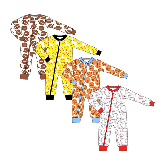 Custom moq 3 MIX SIZE  eta 7/8week moq 5 eta /4/5week Sports ball mixed crawler suit