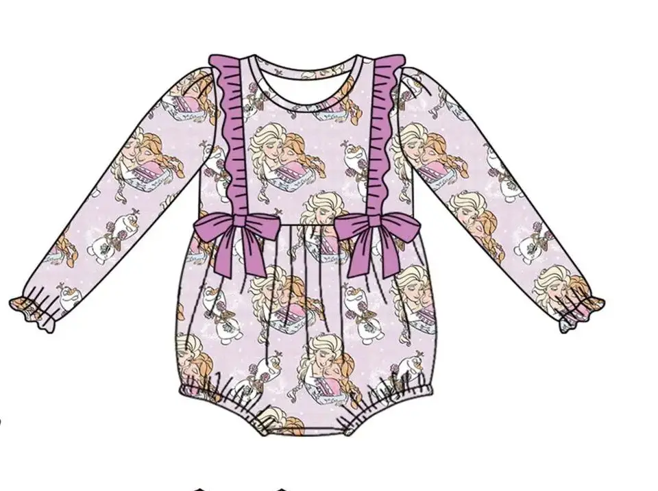 Custom moq 3 MIX SIZE eta 7/8week moq 5 eta /4/5week Snowman & Braid Girl Pattern Light Purple Mixed Set