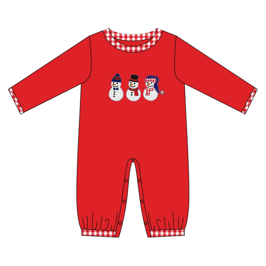 Custom moq 3 eta 7/8week moq 5 eta /4/5week Three-Shape Snowman Pattern Red Long Cremper