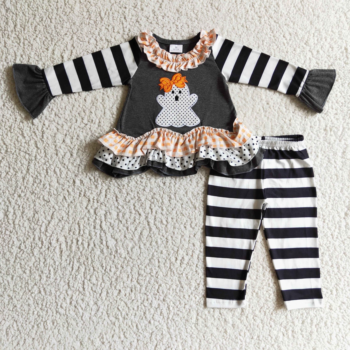 GLP0180 girls Halloween outfit long sleeve and long pants cartoon print