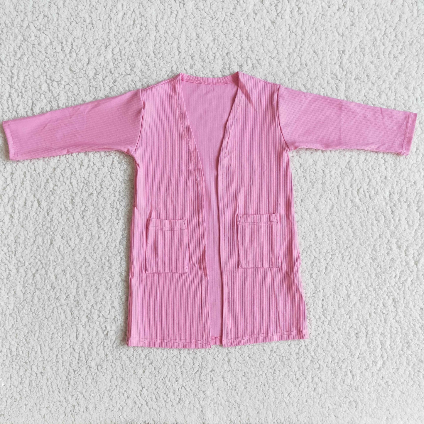 pink coat  cotton fabric with pocket