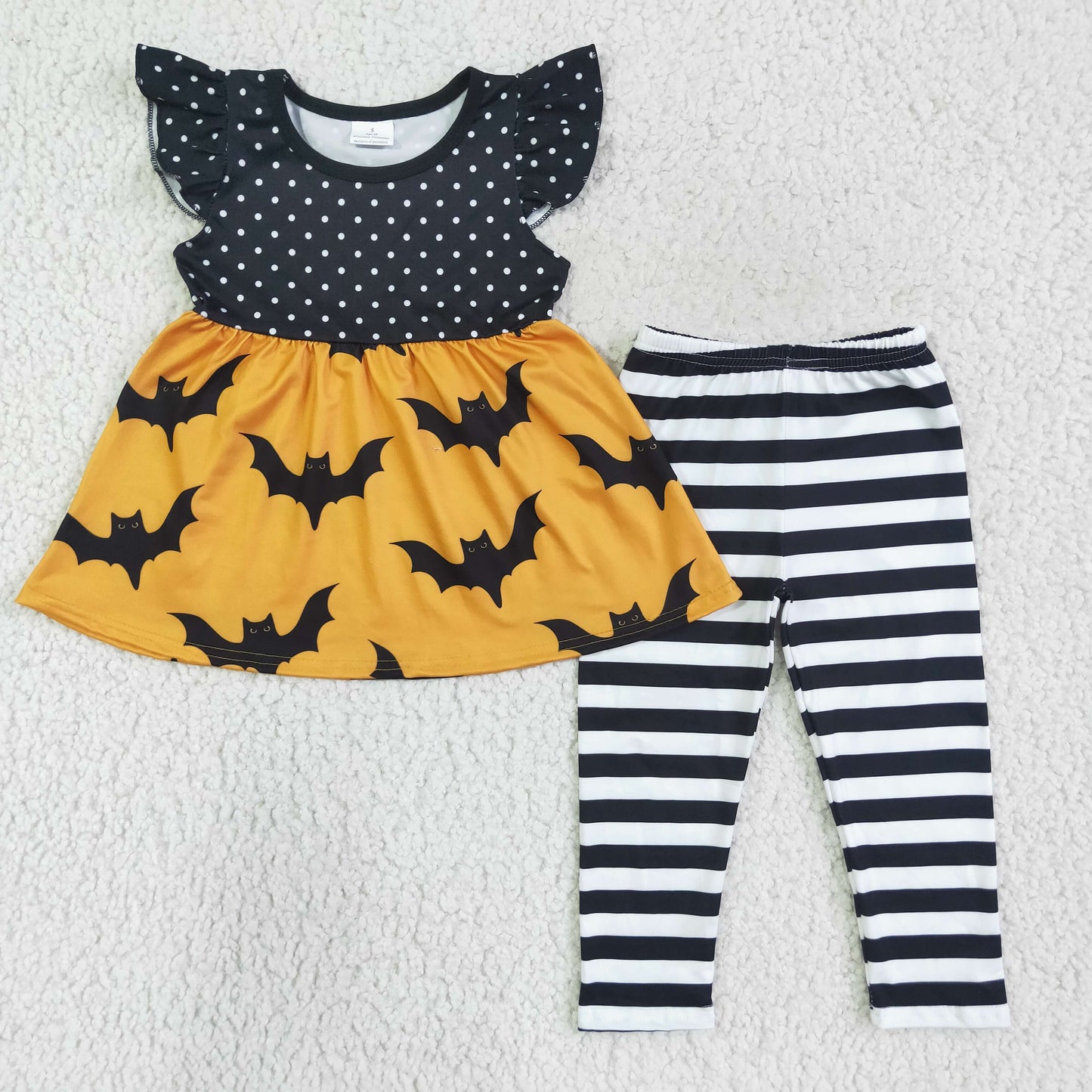 GSPO0171 girls flying sleeve long pants outfit bat print halloween holiday