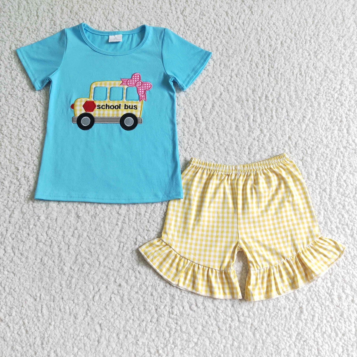 SCHOLL TOP WITH EMBRIOBERY COTTON OUTFITS