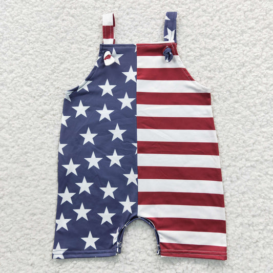 SS0069National Day Stripe Star Bib Shorts 0-3m-2t