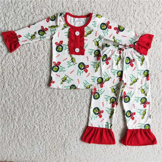 6 A20-3 2pcs match boys and girl pjs outfits