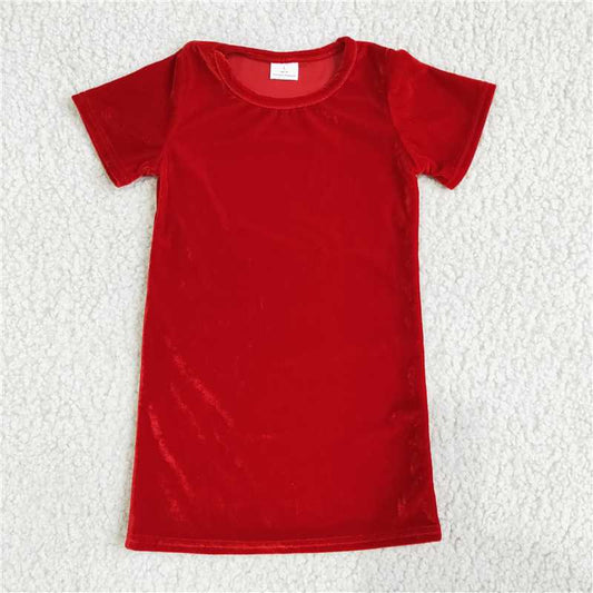 B16-4 baby red clothing long sleeve  kids dresses for girls milk silk