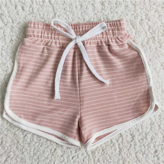 B0-4-1 Pink Striped Shorts