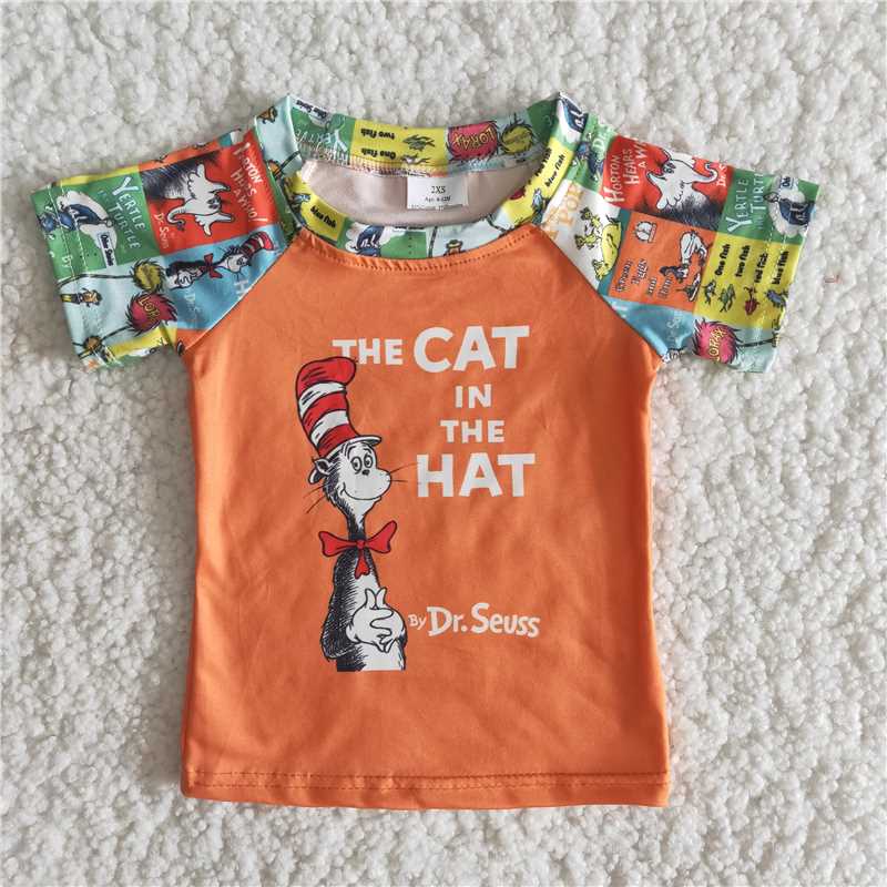 seuss patchwork boy short sleeve top