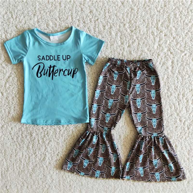 buttercup heifer leopard pattern long pants set