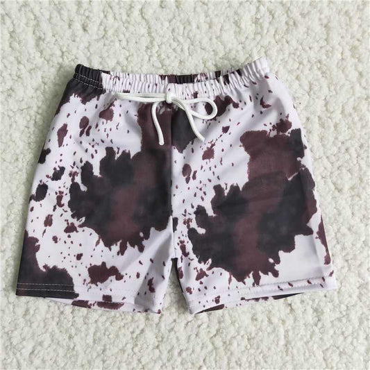 C13-12 Boys ink pattern swimming trunks