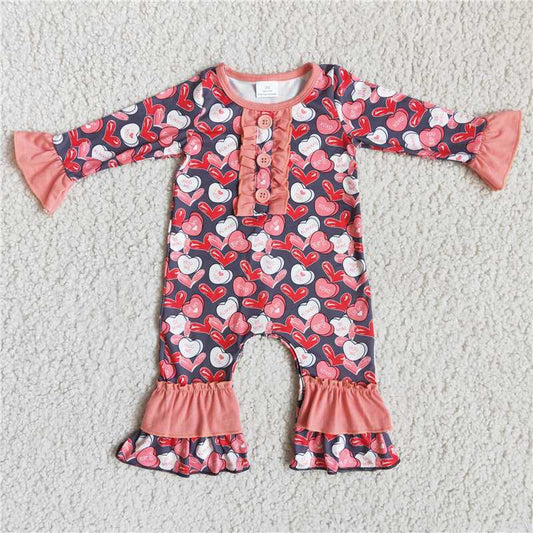 Valentine romper love pattern