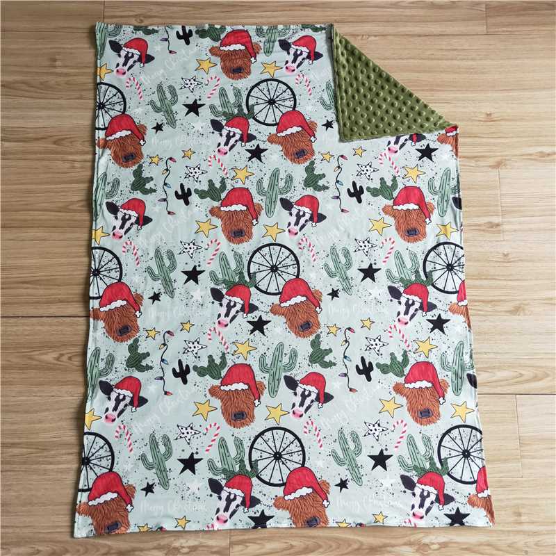 BL0030 christmas cow print blanket