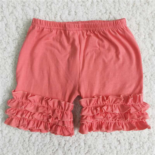 A16-4 watermelon  color ruffle cotton   icing shorts