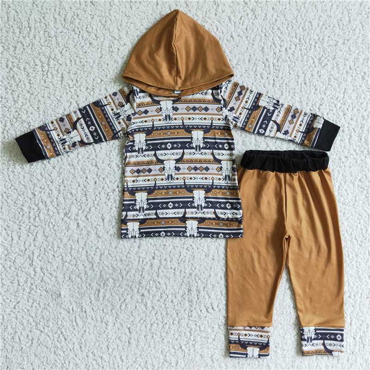 BLP0029 boys clothing cow print long sleeve long prints baby clothing milk silk with a hat