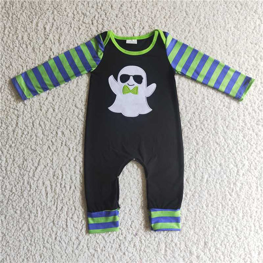 LR0132 baby halloween romper long sleeve long pants baby girls romper milk silk cartoon print