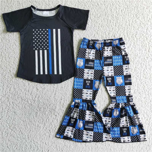 A13-4  kids clothes short sleeve top with pants set
