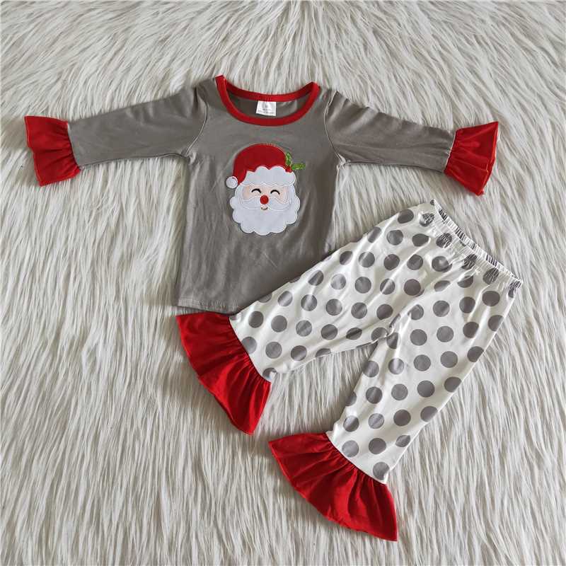 6 A24-14 2pcs Christmas girl's pjs outfits