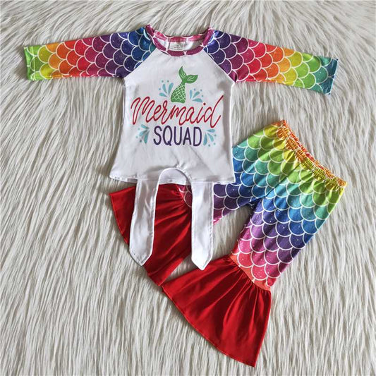 squad colorful long sleeve pants set