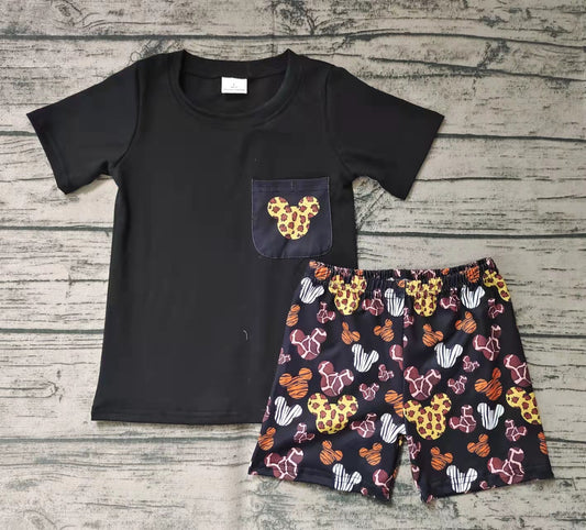 BLACK TOP WITH SHORTS BOYS OUTFITS