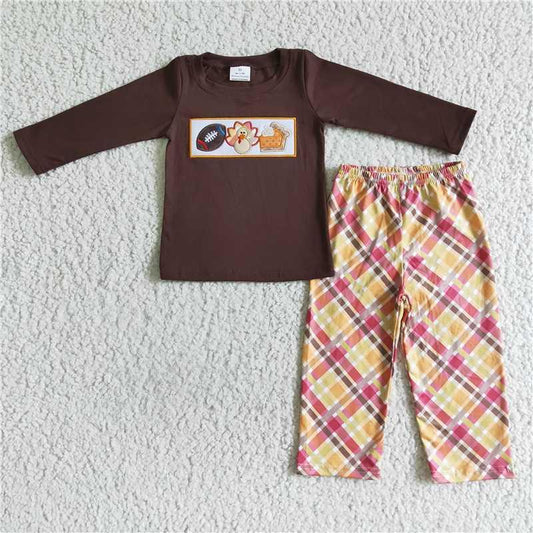 BOYS EMBRIOBERY COTTON OUTFITS