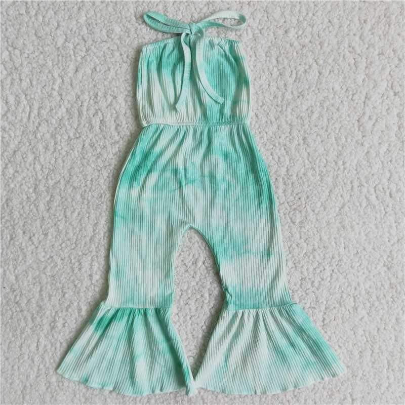 teal color cotton fabric romper